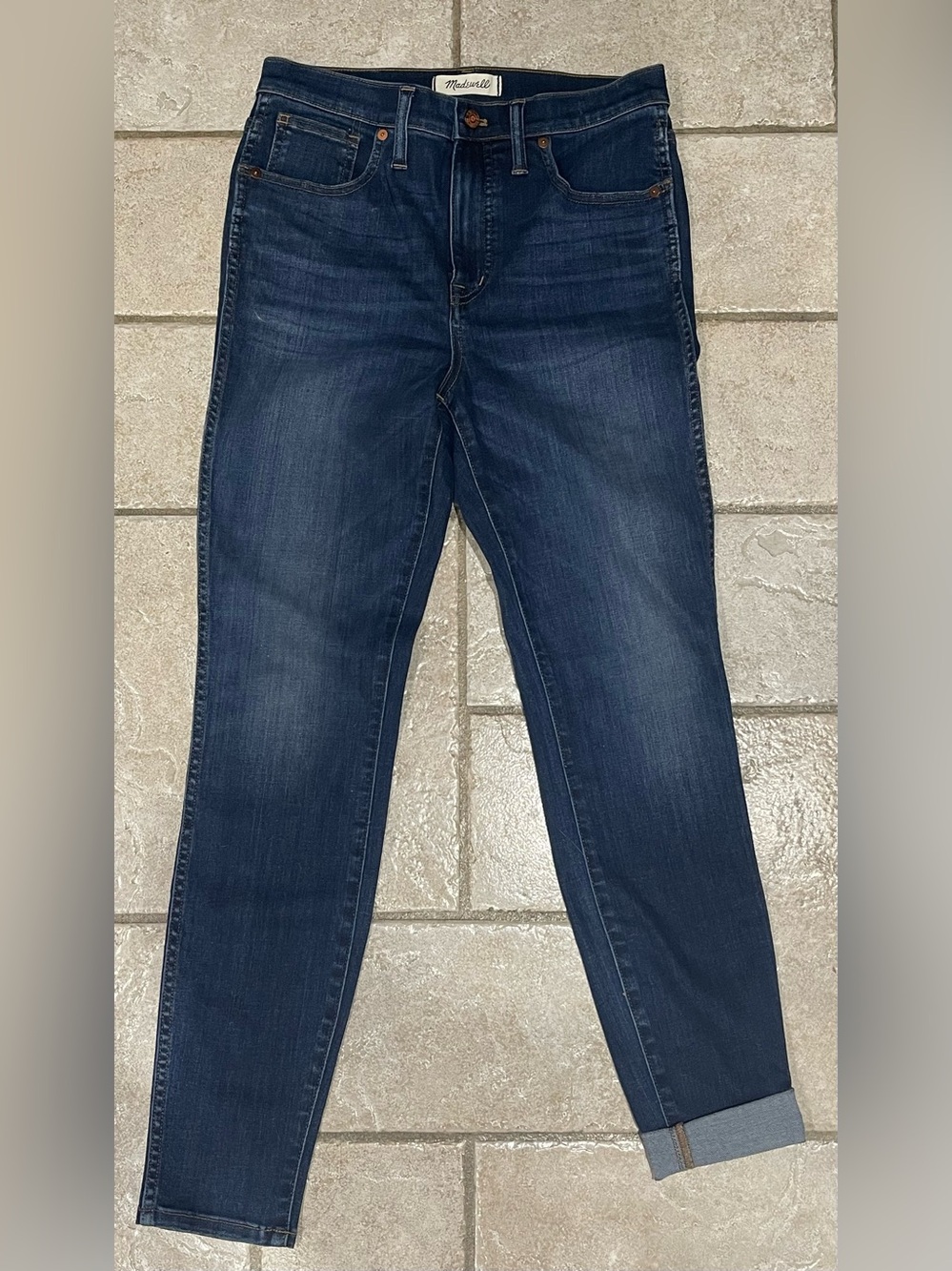 Madewell Women's Dark Blue Skinny Jeans size 28 skinny hi-Rise G7391 Stretch